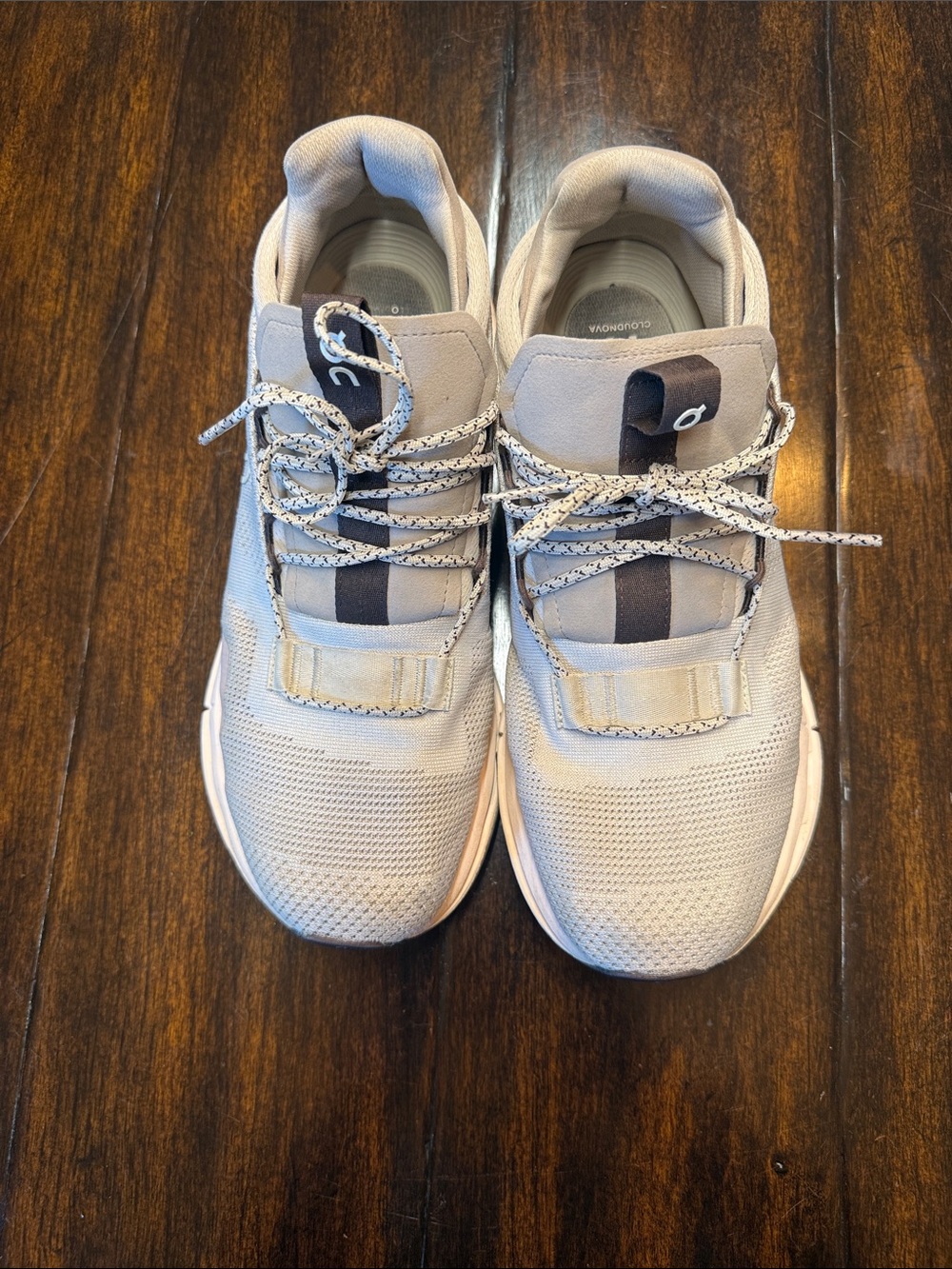 On Running Kids Light Gray and Black Athletic Sneakers